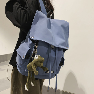 Rucsac pentru bărbați cu șireturi și logo potrivit pentru viața de zi cu zi