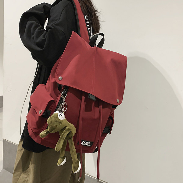 Rucsac pentru bărbați cu șireturi și logo potrivit pentru viața de zi cu zi