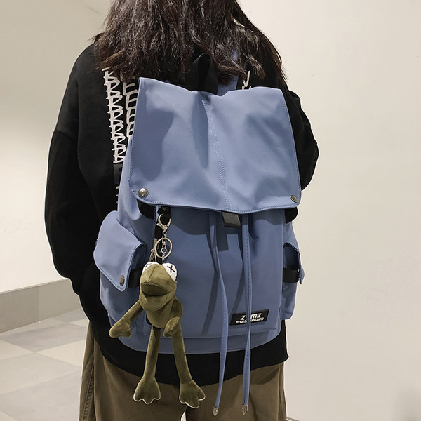 Rucsac pentru bărbați cu șireturi și logo potrivit pentru viața de zi cu zi