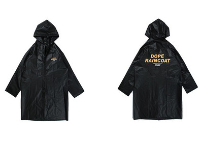 Pelernă de ploaie în stil de stradă pentru cupluri pentru adulți, bărbați și femei, îmbrăcăminte de ploaie universală, transparentă, impermeabilă, cu glugă, haină de ploaie