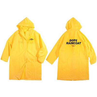 Pelernă de ploaie în stil de stradă pentru cupluri pentru adulți, bărbați și femei, îmbrăcăminte de ploaie universală, transparentă, impermeabilă, cu glugă, haină de ploaie