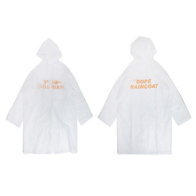 Pelernă de ploaie în stil de stradă pentru cupluri pentru adulți, bărbați și femei, îmbrăcăminte de ploaie universală, transparentă, impermeabilă, cu glugă, haină de ploaie