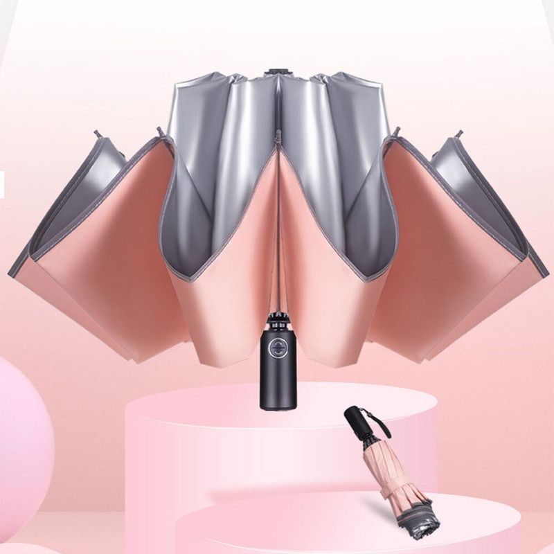 Vetruodolný reverzný dáždnik pre mužov 10 K Auto Business dáždnik do auta pre ženy skladací slnečný dáždnik s anti-UV ochranou, automatický slnečný dáždnik pre mužov, paraguay