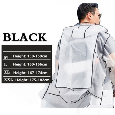 Nové módne dámske priehľadné plastové dievčenské pláštenky na cestovanie, nepremokavé pláštenky na dažďovú vodu pre mužov, pončo, vonkajší pláštenka na nosenie batohu