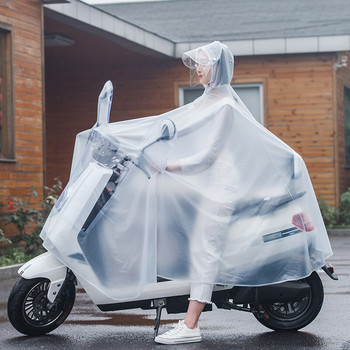 Прозрачен велосипеден мотоциклетен дъждобран Ветроустойчив Chubasquero Moto Rain Poncho Непропусклив прозрачен дъждобран Единичен двоен дъждобран