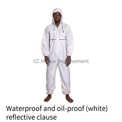 Spojený pršiplášťový overal, klobúk, olejuvzdorný pracovný bezpečnostný odev na spaľovanie, lakovanie, továrenské oblečenie, štiepny pršiplášť