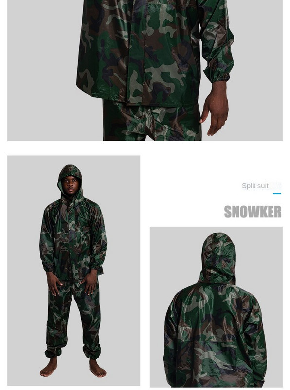 Spojený pršiplášťový overal, klobúk, olejuvzdorný pracovný bezpečnostný odev na spaľovanie, lakovanie, továrenské oblečenie, štiepny pršiplášť