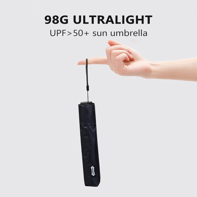 Parachase 111G Umbrelă de soare ultrauşoară, portabilă, anti UV, umbrelă pliabilă de călătorie, ploaie, femei, umbrelă de soare simplă ușoară, 6 nervuri UPF50+