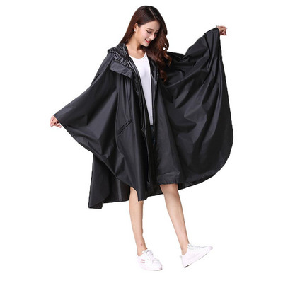 Štýlový dámsky pršiplášť s kapucňou, vonkajší dlhý pončo, nepremokavý pršiplášť