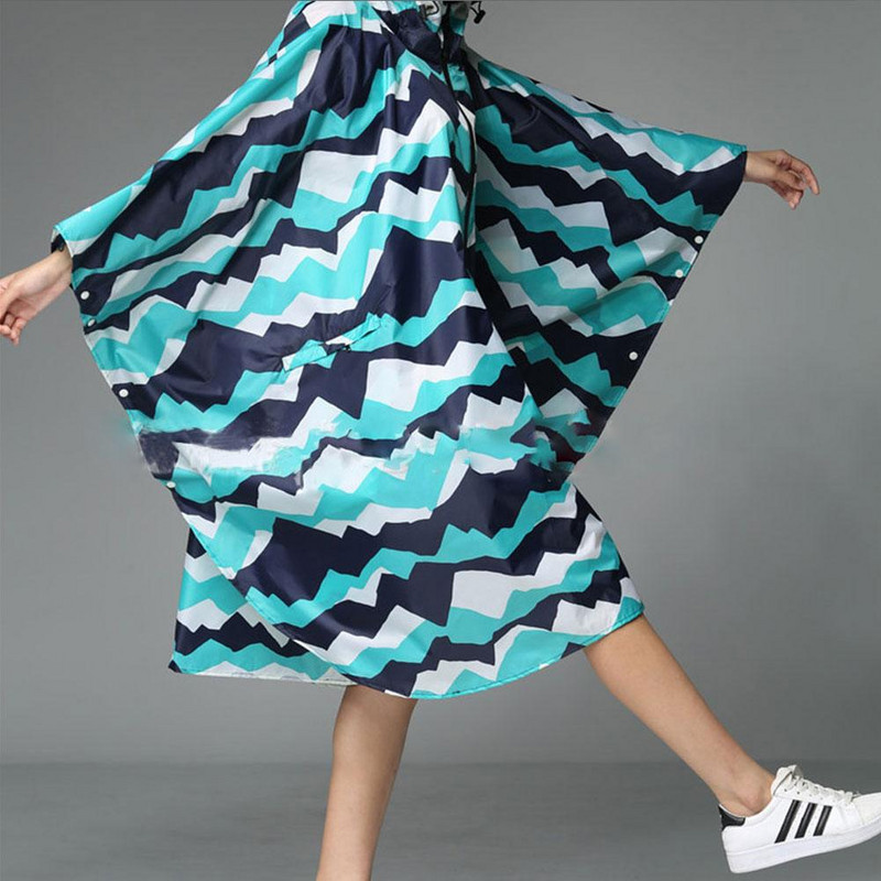 Štýlový dámsky pršiplášť s kapucňou, vonkajší dlhý pončo, nepremokavý pršiplášť