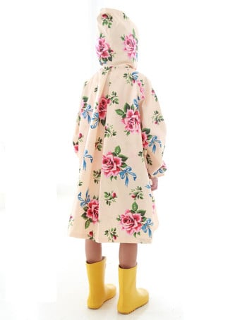 Стилен детски дъждобран с големи цветя Пончо за момичета Бебешко водоустойчиво пончо дъждобран Детски дъждобран Бебешка лента за дъждобран