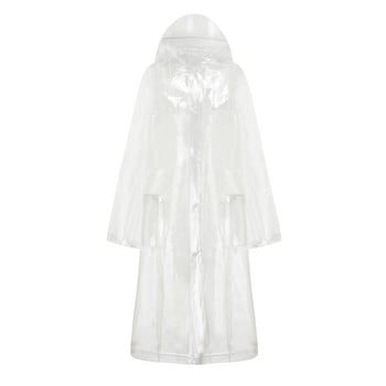 Прозрачен прозрачен дъждобран Жени Мъже Непропусклива чанта за дъжд Caver Jacket Възрастен на открито EVA пластмасов дъждобран capa de chuva