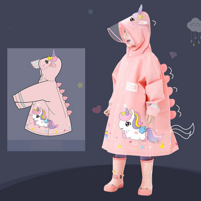 Roztomilý polyesterový detský pršiplášť Vonkajší nepremokavý pršiplášť Detský nepriepustný pončo Chlapci Dievčatá Pršiplášť