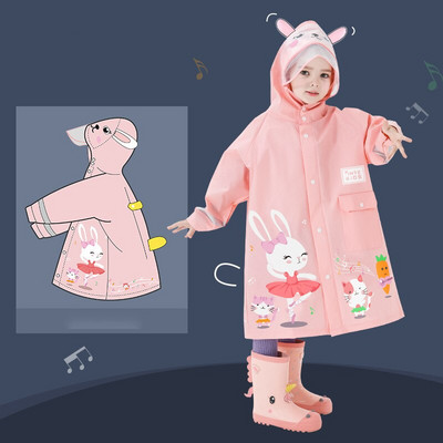 Roztomilý polyesterový detský pršiplášť Vonkajší nepremokavý pršiplášť Detský nepriepustný pončo Chlapci Dievčatá Pršiplášť
