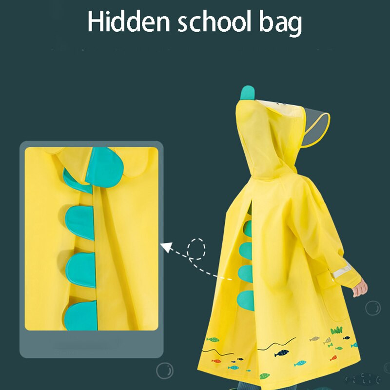 Roztomilý polyesterový detský pršiplášť Vonkajší nepremokavý pršiplášť Detský nepriepustný pončo Chlapci Dievčatá Pršiplášť