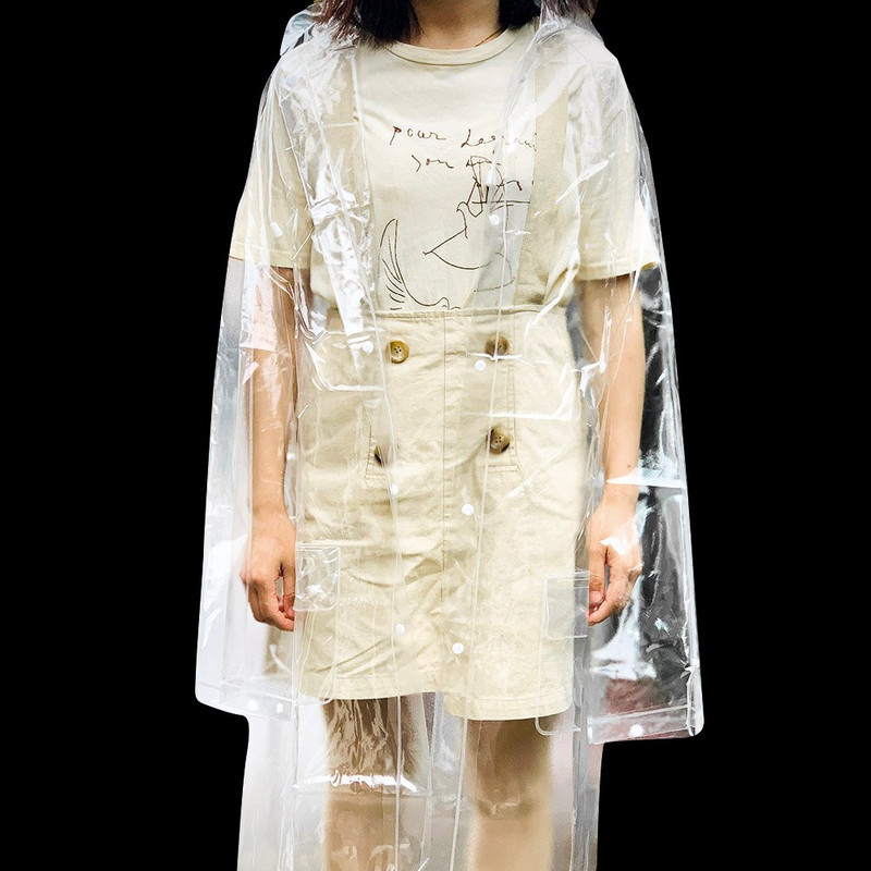 Priehľadný pršiplášť, viacúčelový, dlhý, jednodielny, pre dospelých, pončo, outdoor, cestovanie, lezenie, hory, prenosné pršiplášťové vybavenie, domáci spotrebný materiál
