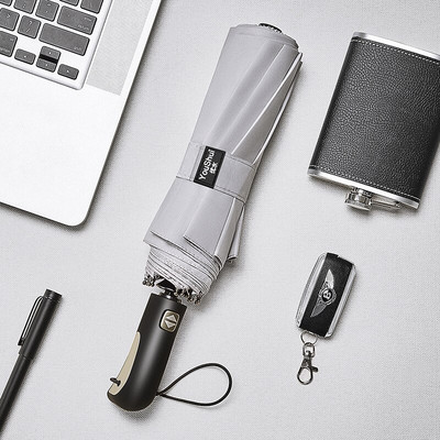 NOVÝ 10K plne automatický dáždnik, veľký vetruodolný, obchodný, trojskladací, darček pre mužov, dáždnik do dažďa, ženy, rodinný, vonkajší, parapluie