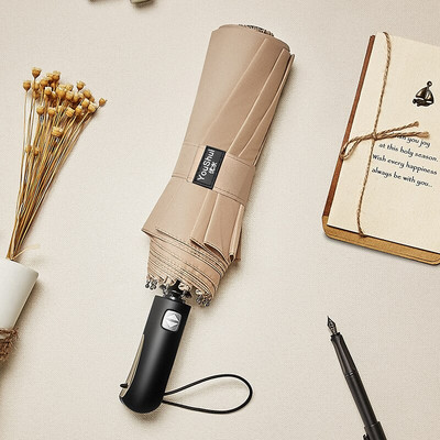 NOVÝ 10K plne automatický dáždnik, veľký vetruodolný, obchodný, trojskladací, darček pre mužov, dáždnik do dažďa, ženy, rodinný, vonkajší, parapluie