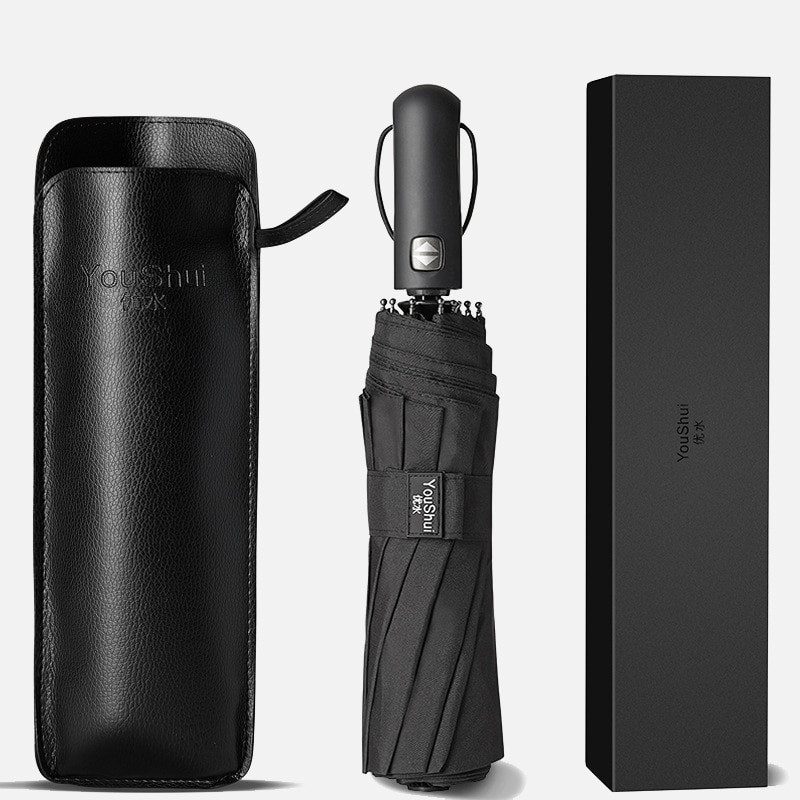 NOVÝ 10K plne automatický dáždnik, veľký vetruodolný, obchodný, trojskladací, darček pre mužov, dáždnik do dažďa, ženy, rodinný, vonkajší, parapluie