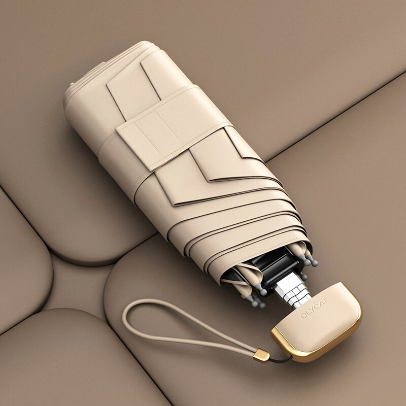 Olycat луксозен мини плосък чадър за дъжд Дамски преносими прозрачни чадъри Слънцезащита UV чадър Чадър за момичета Ветроустойчив външен