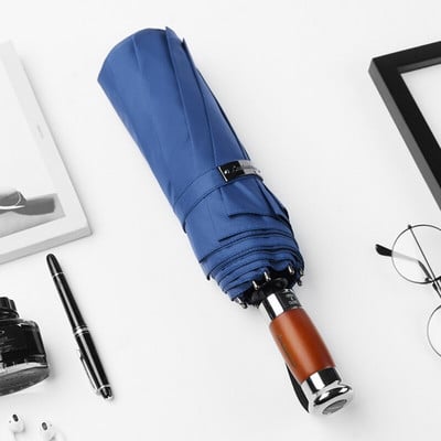 Originálny značkový veľký automatický dáždnik 1,25 metra, obchodný pánsky skladací dáždnik, odolný voči dažďu a vetru, dvojvrstvový golfový dáždnik