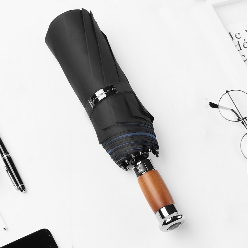 Originálny značkový veľký automatický dáždnik 1,25 metra, obchodný pánsky skladací dáždnik, odolný voči dažďu a vetru, dvojvrstvový golfový dáždnik