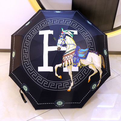 Trendový automatický slnečník, tieň proti slnku, anti UV žiarenie, vzor kočiara, vynikajúci trojskladací prenosný slnečník s 8 rebrami