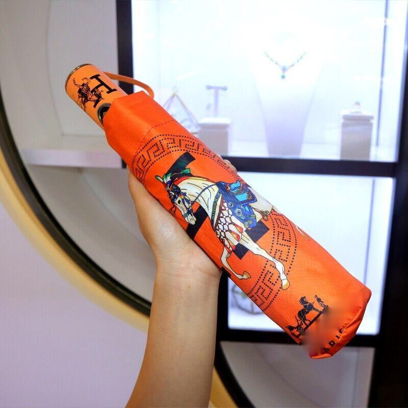 Trendový automatický slnečník, tieň proti slnku, anti UV žiarenie, vzor kočiara, vynikajúci trojskladací prenosný slnečník s 8 rebrami