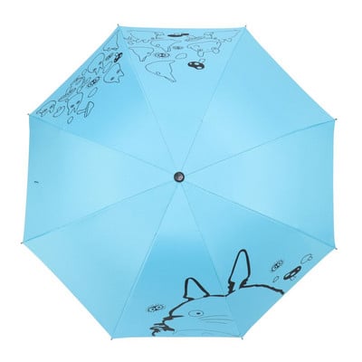 Módny skladací dáždnik pre ženy, slnečník pre mužov a dievčatá, vodotesný, prenosný, osemkostný, kreslený, činčila, cestovné dáždniky