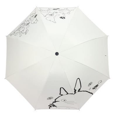 Módny skladací dáždnik pre ženy, slnečník pre mužov a dievčatá, vodotesný, prenosný, osemkostný, kreslený, činčila, cestovné dáždniky