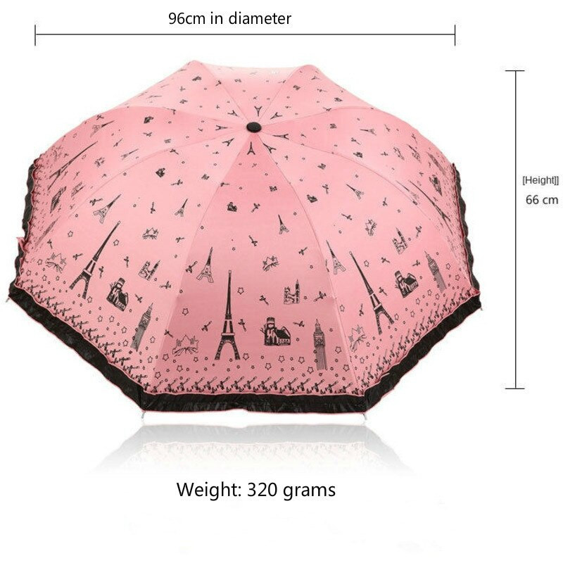 Módny skladací dáždnik pre ženy, slnečník pre mužov a dievčatá, vodotesný, prenosný, osemkostný, kreslený, činčila, cestovné dáždniky