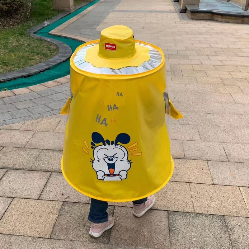 Detský pršiplášť Babudou, 360-stupňová ochrana, ochrana pre materské školy, kreslený film, jednodielny pršiplášť z nového materiálu EVA