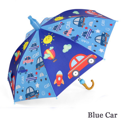 2021 Horúci detský dvojvrstvový dáždnik s kreslenými zvieratkami a opaľovacím krémom, dlhý dáždnik pre chlapcov a dievčatá, rukoväť, doprava zdarma