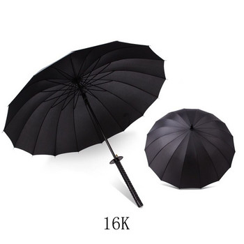 Μόδα μαύρη γιαπωνέζικη ομπρέλα σαμουράι με μακριά λαβή δημιουργική προσωπικότητα ανδρική ομπρέλα από κοκάλι ημιαυτόματη 16 ή 24 πλευρών