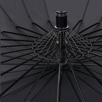 Μόδα μαύρη γιαπωνέζικη ομπρέλα σαμουράι με μακριά λαβή δημιουργική προσωπικότητα ανδρική ομπρέλα από κοκάλι ημιαυτόματη 16 ή 24 πλευρών