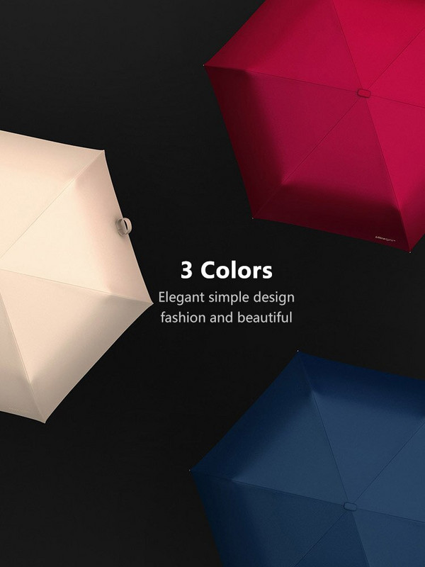 YOUPIN lapos automata esernyő eső női ultrakönnyű utazási napernyő lányok anti UV hordozható összecsukható esernyők 6 bordás napernyő