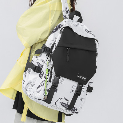 Muški ležerni ruksak s logotipom i plastičnim zatvaračem