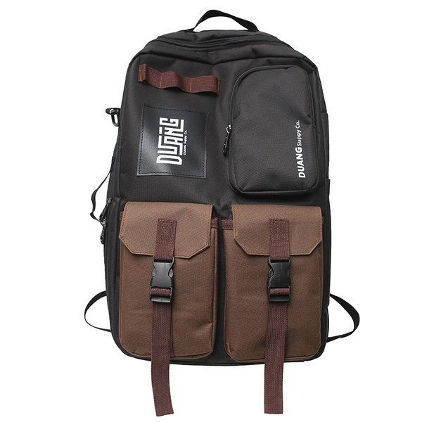 Pánsky ležérny batoh s vreckami a nápisom v niekoľkých farbách