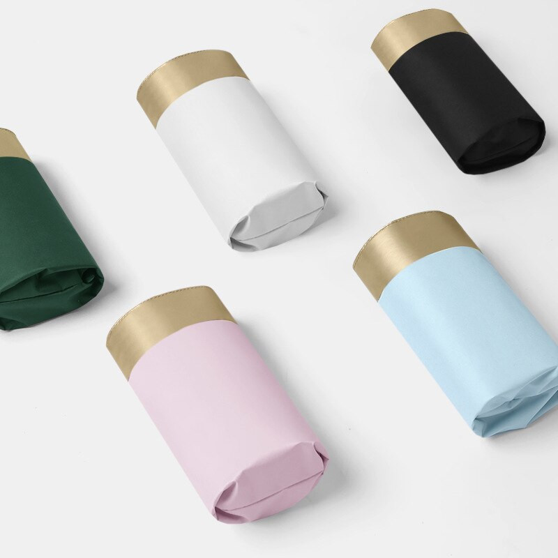 Dámsky slnečník, veľmi malý mini dáždnik, vinylový vreckový dáždnik, ochrana pred slnkom a ultrafialovým žiarením