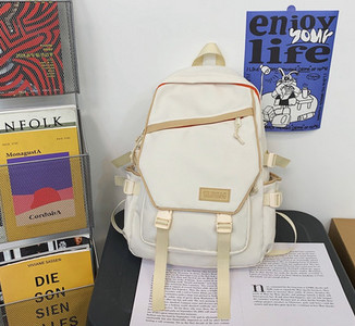 Ležerni muški ruksak s logotipom i bočnim džepovima