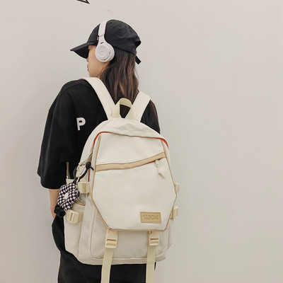 Ležerni muški ruksak s logotipom i bočnim džepovima