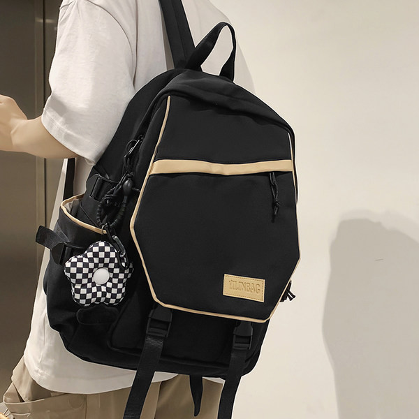 Ležerni muški ruksak s logotipom i bočnim džepovima