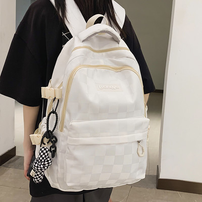 Muški ruksak od tekstila sa natpisom i 3D elementom