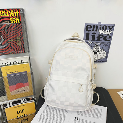 Muški ruksak od tekstila sa natpisom i 3D elementom