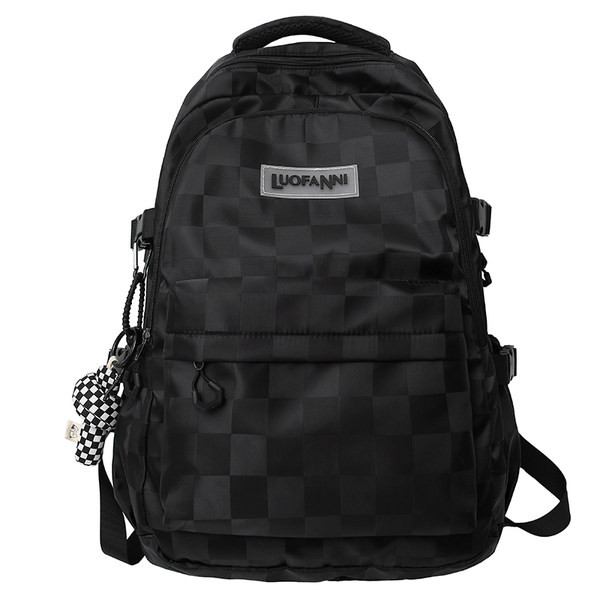 Muški ruksak od tekstila sa natpisom i 3D elementom