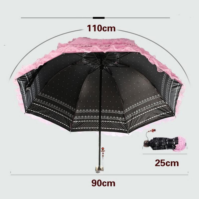 Čipkasti kišobran Božićni suncobran ženski suncobran ultra lagani sklopivi UV con proteccion solar sombrilla