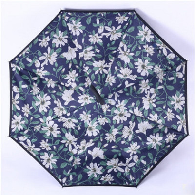 Umbrelă de tip Chuva cu două straturi, pliabilă inversă, rezistentă la vânt, cu suport automat, protecție împotriva ploaiei, mâinile cu cârlig în C pentru mașină U3