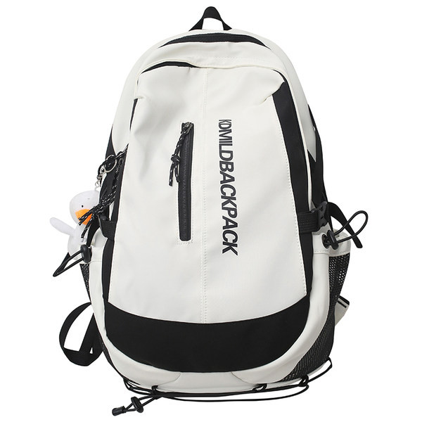 Rucsac casual pentru bărbați cu inscripție și element 3D