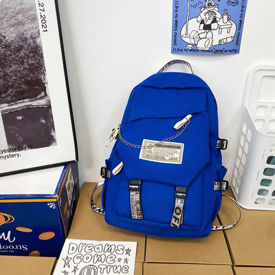 Nový model batohu pre mužov s nápisom a kovovou retiazkou