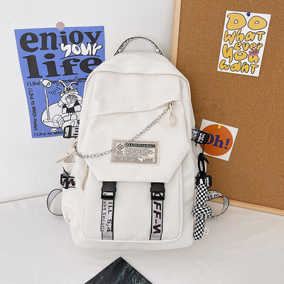 Nový model batohu pre mužov s nápisom a kovovou retiazkou